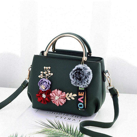 Tattoo Flower Weave Shoulder Bag