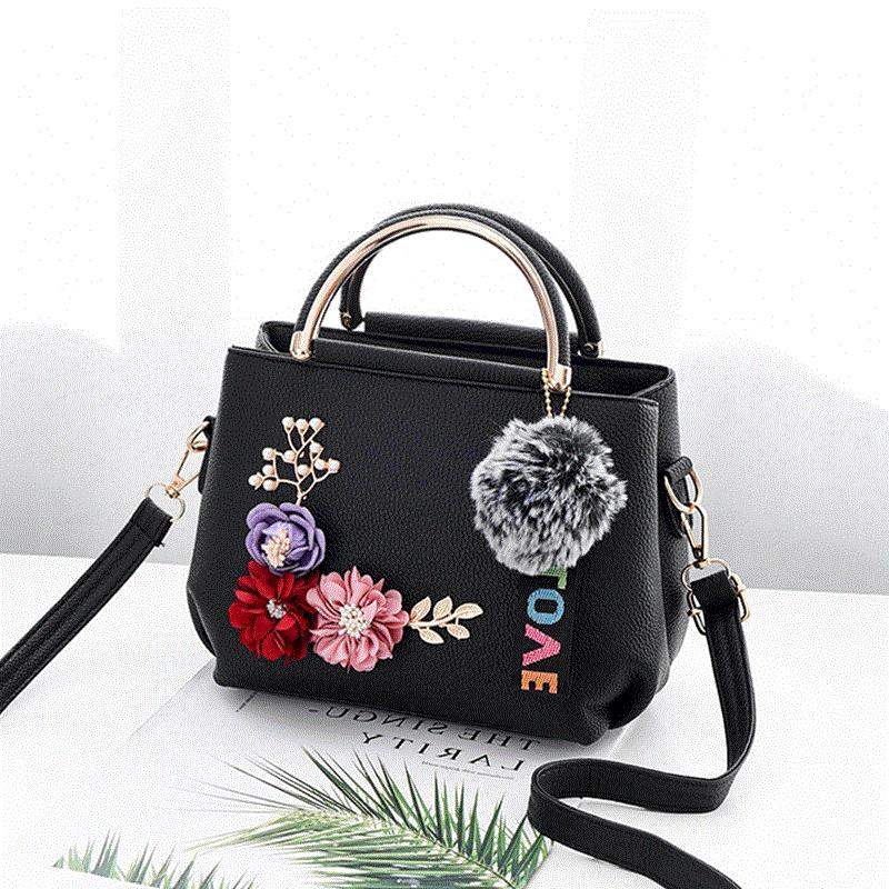 Tattoo Flower Weave Shoulder Bag