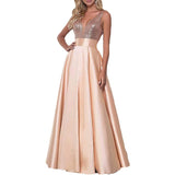 Daisy Sequined Lace Up Evening Dress