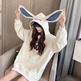 Cute Bunny Ear Velvet Hoodie