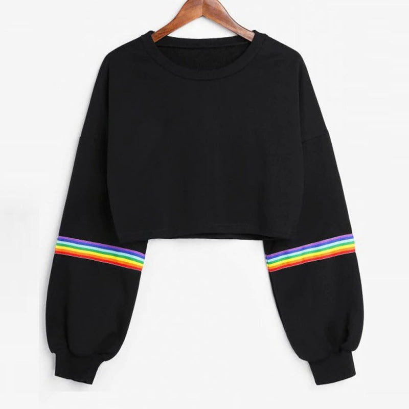 Rainbow Striped Sweetie Crop Top