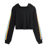 Rainbow Striped Sweetie Crop Top