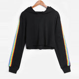 Rainbow Striped Sweetie Crop Top