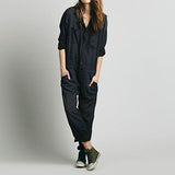 Solid Linen Pocket Jumpsuit