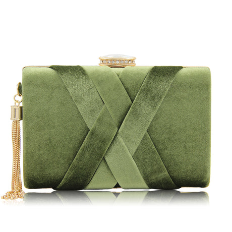 Tassel Elegance Suede Evening Bag