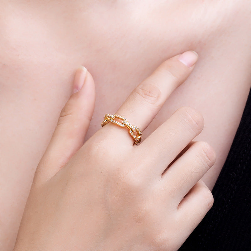 Gold Studded Alice Ring