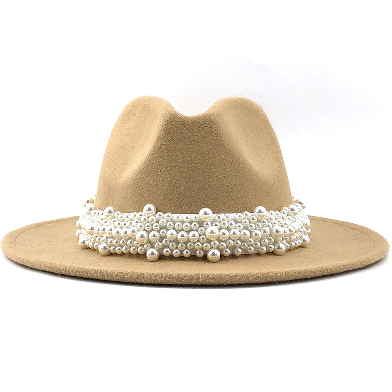 Pearl Studded Felt Hat