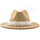 Pearl Studded Felt Hat