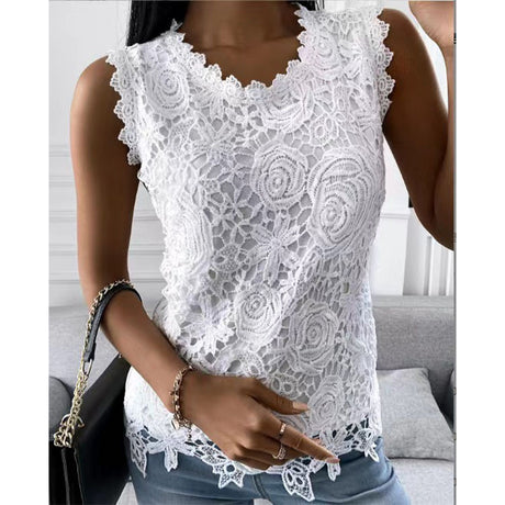 Aveline Floral Embroidered Sleeveless Top