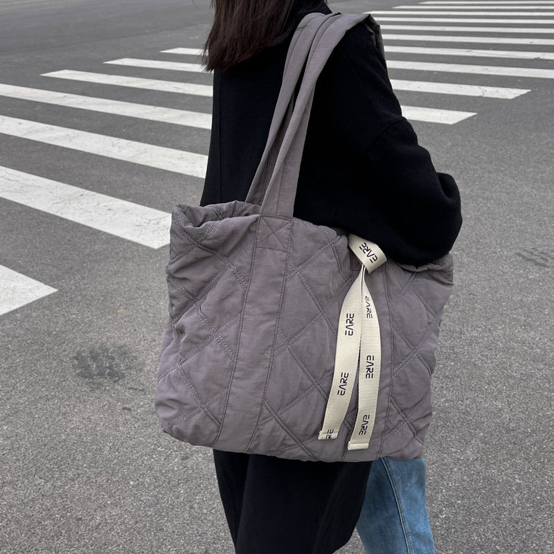 Fashionable Rhombus Winter Tote Bag