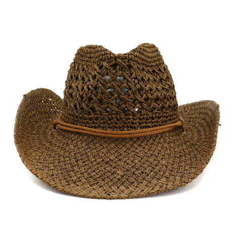 Handmade Sun-shading Straw Cowboy Hat