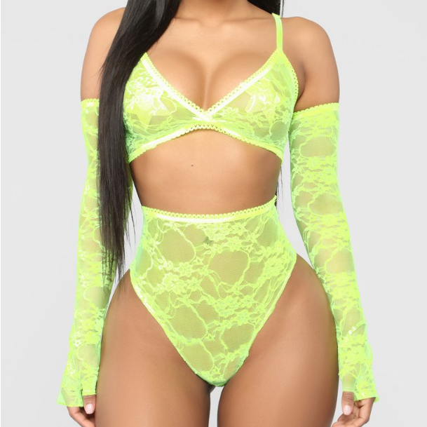 Neon Bralette and Panty Set