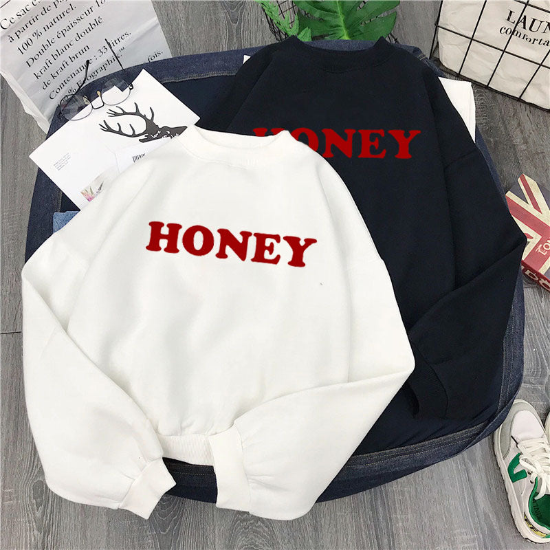 Honey Print Winter Hoodie