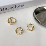 Simple French Gold Ring Set