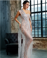 Sparkle & Swirl Evening Dress