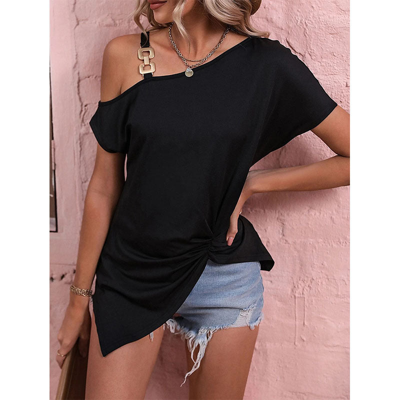 Arie Off Shoulder Asymmetrical Top