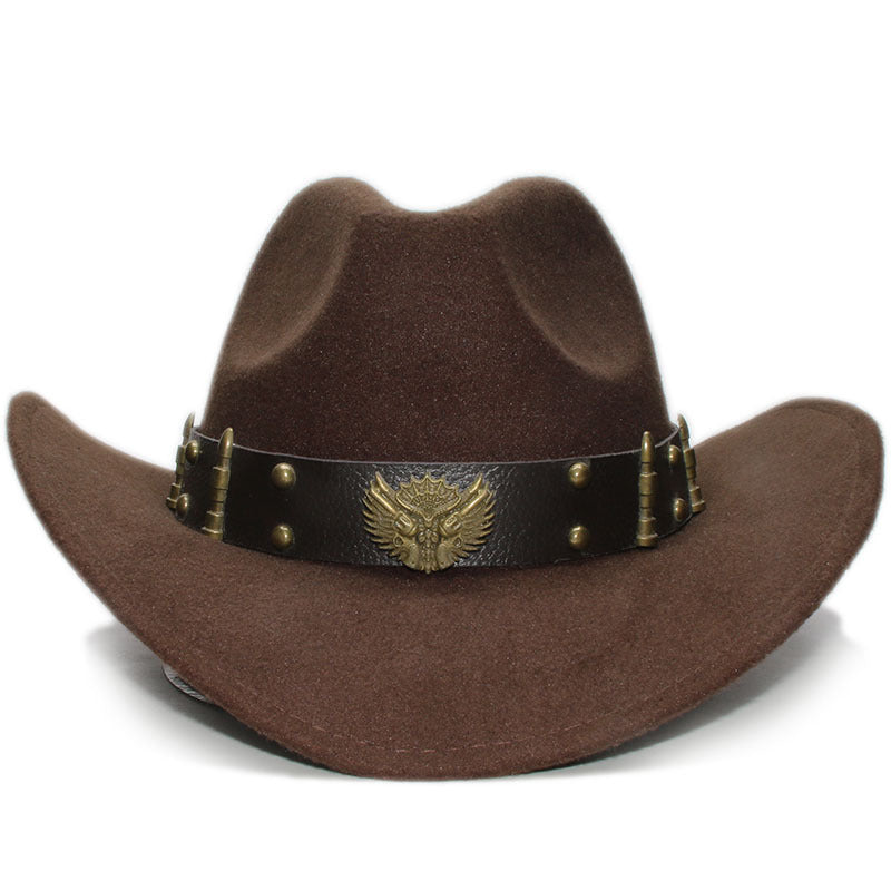 Winter Wool Crepe Weave Cowboy Hat