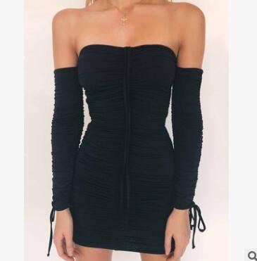 Sarah Strapless Ruched Drawstring Mini Dress