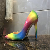 Rainbow Patent Leather Ultra-High Heels