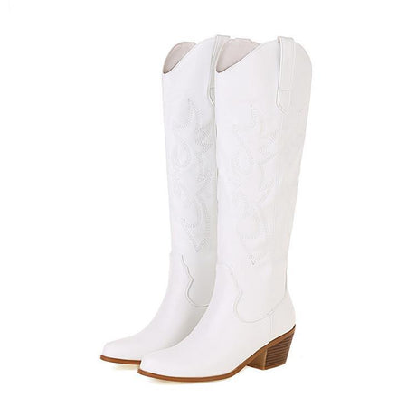 Seductive V-Cut Western Charm Boots