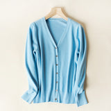 Sweetheart V-Neck Wool Blend Cardigan