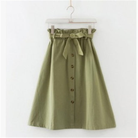 Willow Bow Buttoned Down Skirt