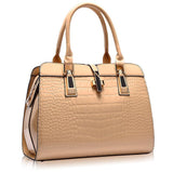 Luxury Crocodile Pattern Women's Messenger Tote Bag