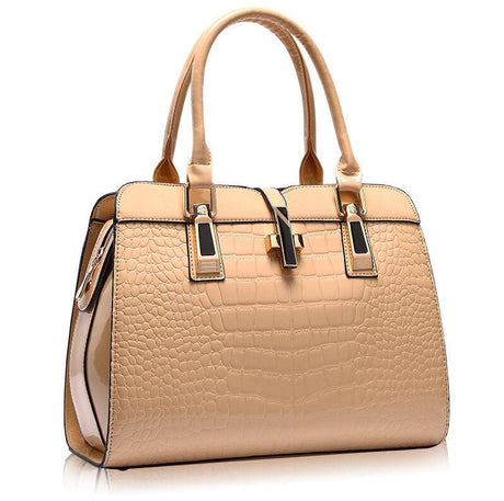 Luxury Crocodile Pattern Women's Messenger Tote Bag