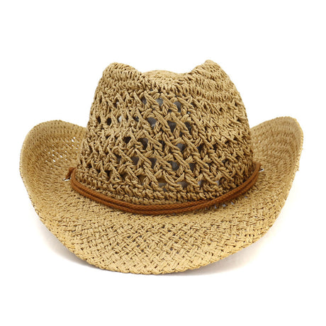 Handmade Sun-shading Straw Cowboy Hat