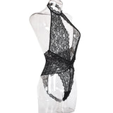 Lace Cutout V-neck Backless Bodysuit Lingerie