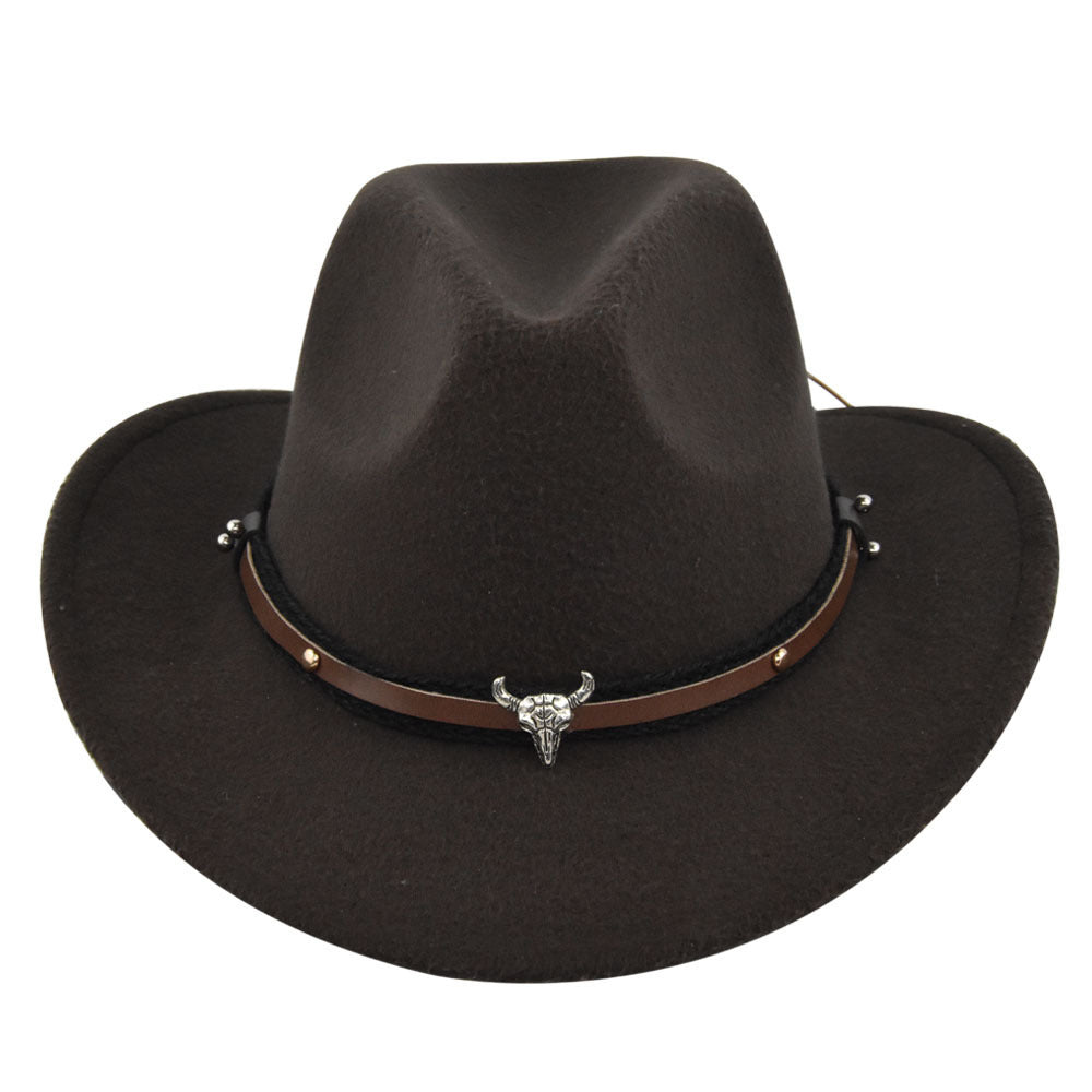 Western Bell Shape Curved Brim Cowboy Hat