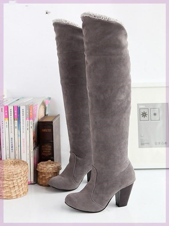 Flirty Chic Knee High Heeled Boots