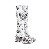 Glamourous High Heel Square Toe Knight Boots