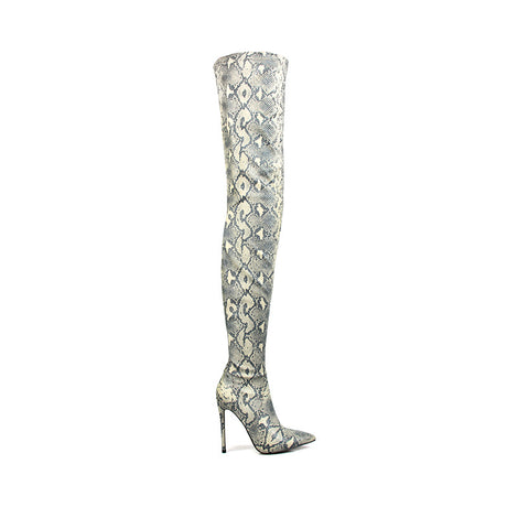 Seductive Serpent Stiletto Over The Knee Boots