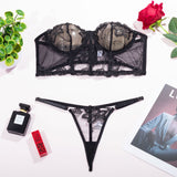 Natalie Lace Corset Bra and Panty Set