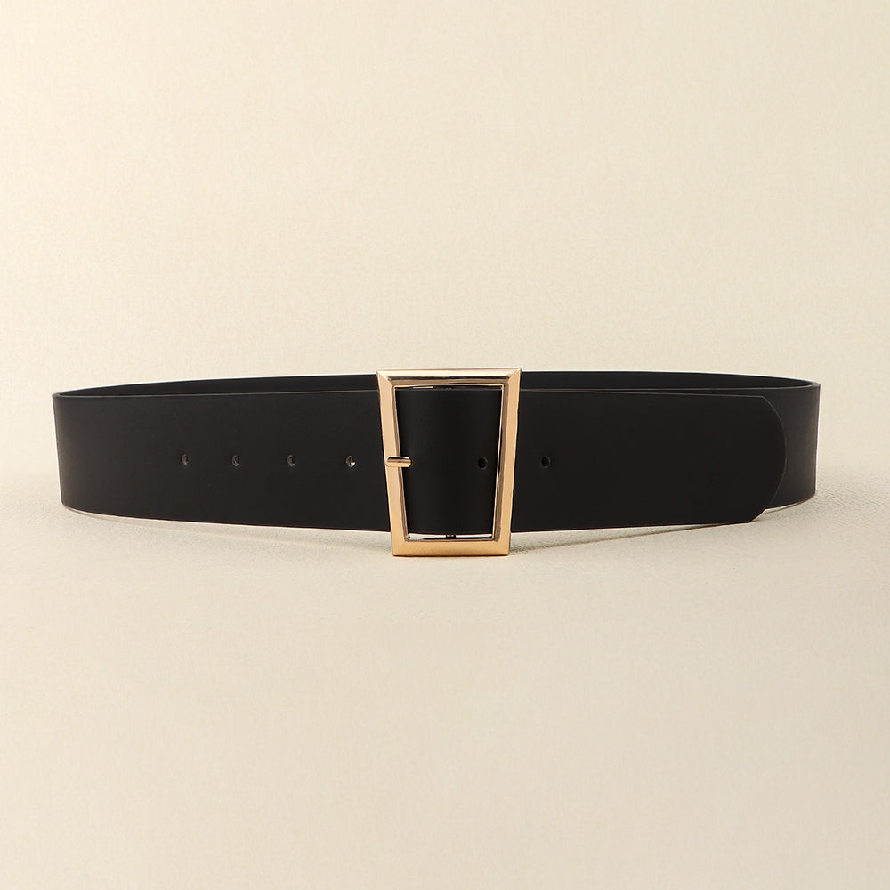 Black Needle Buckle Wide Belt