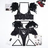 Feather Delight Garter Set