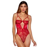 Gia Mesh Embroidery Bodysuit Lingerie