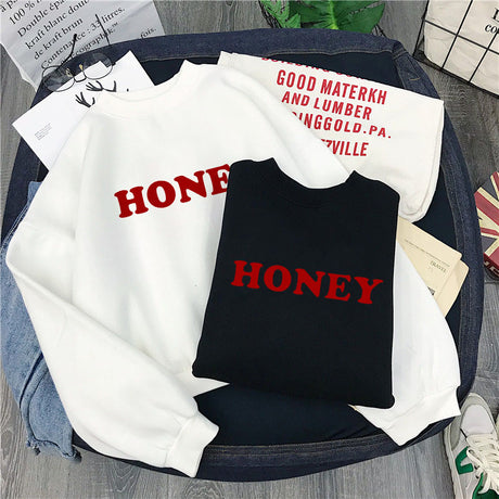 Honey Print Winter Hoodie