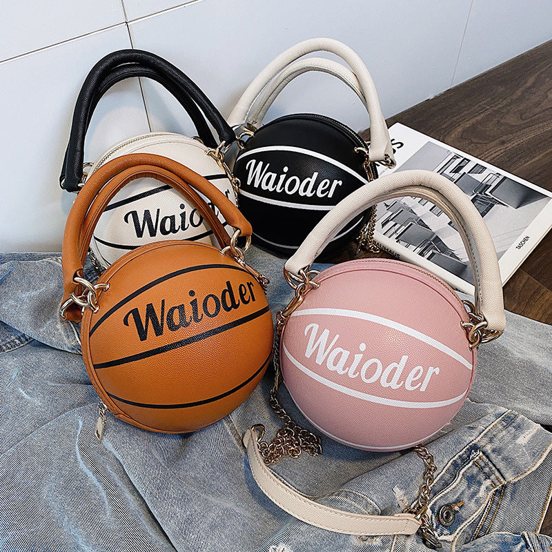 Round Basketball Handbag Crossbody Bag