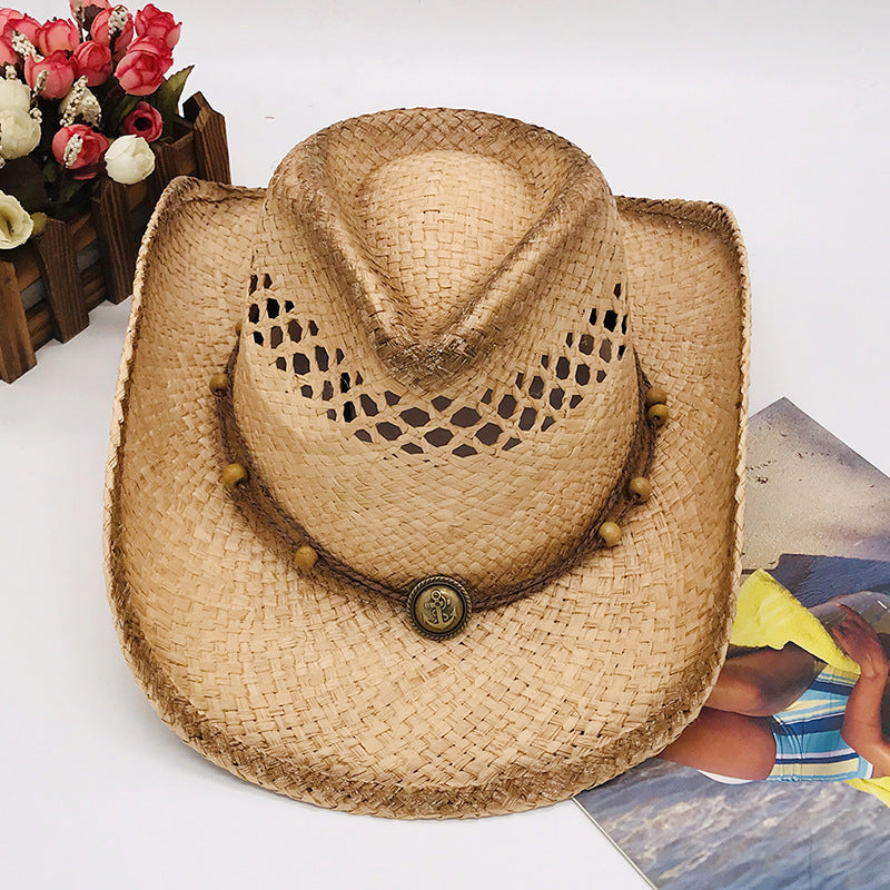 Graffiti-Print Straw Cowboy Hat