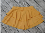 Pleated Ruffle Hip Skirt