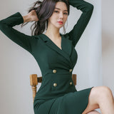 Zoe Long Sleeved Blazer Midi Dress