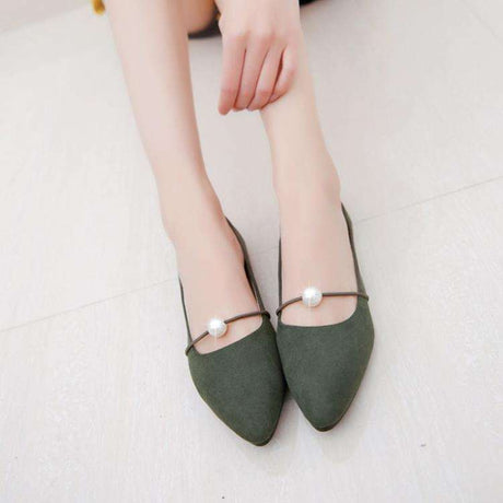 Aurora Pearl Pointed Flats