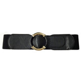 Round Button Wide Cinch Belt