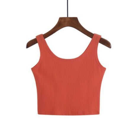 Basic Cotton Cropped Tank