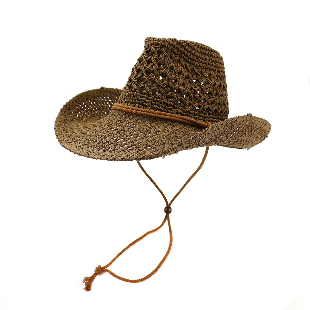 Handmade Sun-shading Straw Cowboy Hat