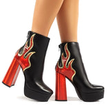 Flame Temptation Super High-Heeled Ankle Boots