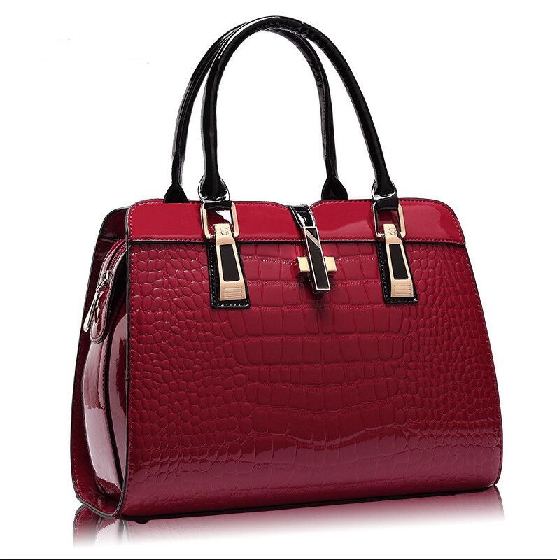 Luxury Crocodile Pattern Women's Messenger Tote Bag