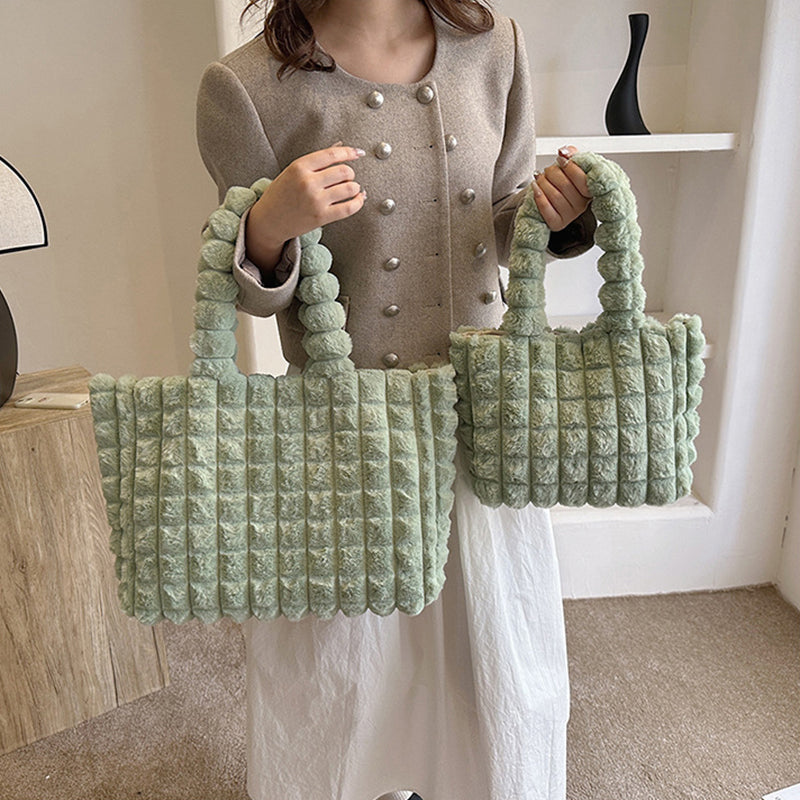 Winter Chic Plush Handbag